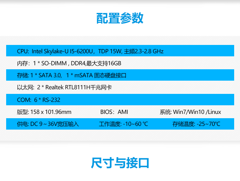 GM-S6200U INTEL3.5寸主板(圖2)